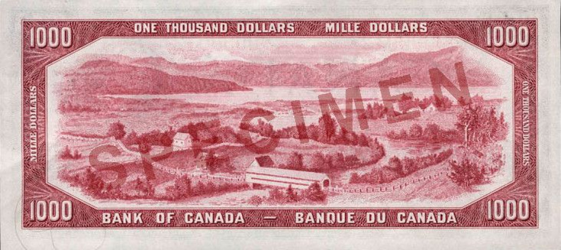 1000 dollars - Bank of Canada