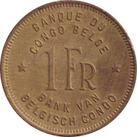 1 franc - Belgisch Congo
