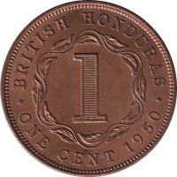 1 cent - British Honduras