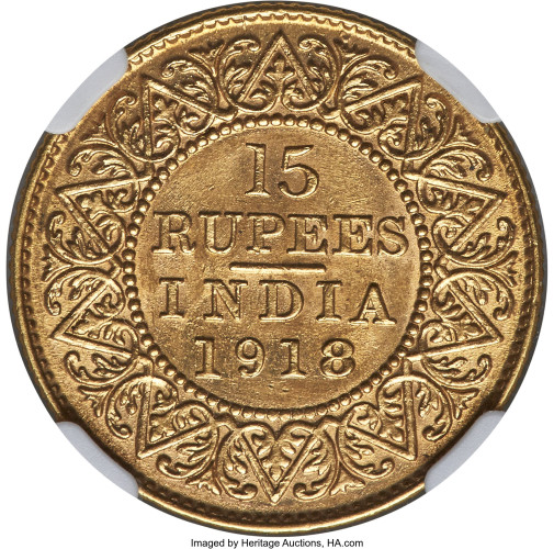 15 rupees - British India