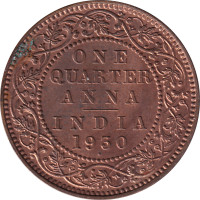 1/4 anna - British India