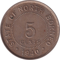 5 cents - British North Borneo