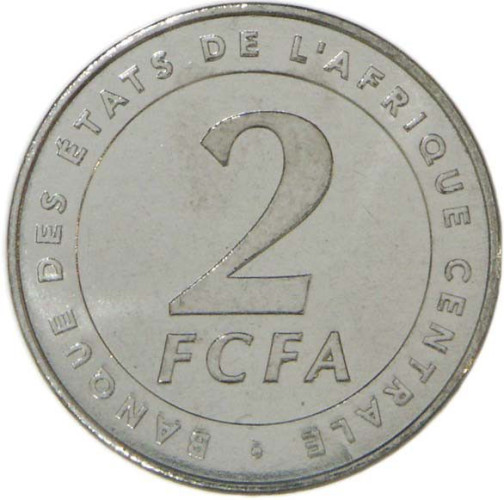 2 francs - États de l'Afrique Centrale