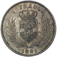 2 francs - Congo Free State
