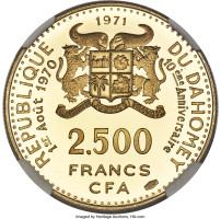 2500 francs - Dahomey