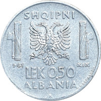 0.50 lek - Italian Occupation