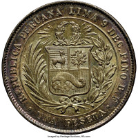 1 peseta - Peru
