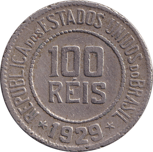 100 reis - République du Brésil