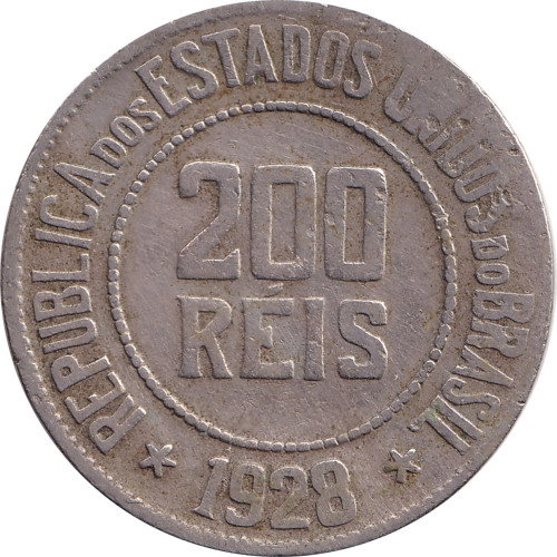 200 reis - République du Brésil