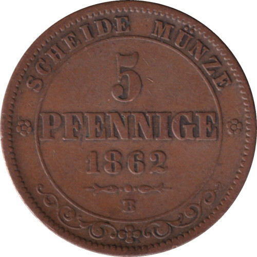 5 pfennig - Saxony-Albertine