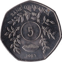 5 shillings - Ouganda