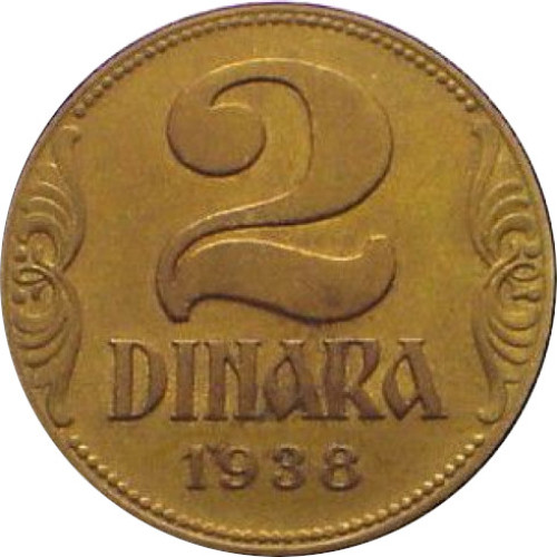 2 dinara - Yougoslavie