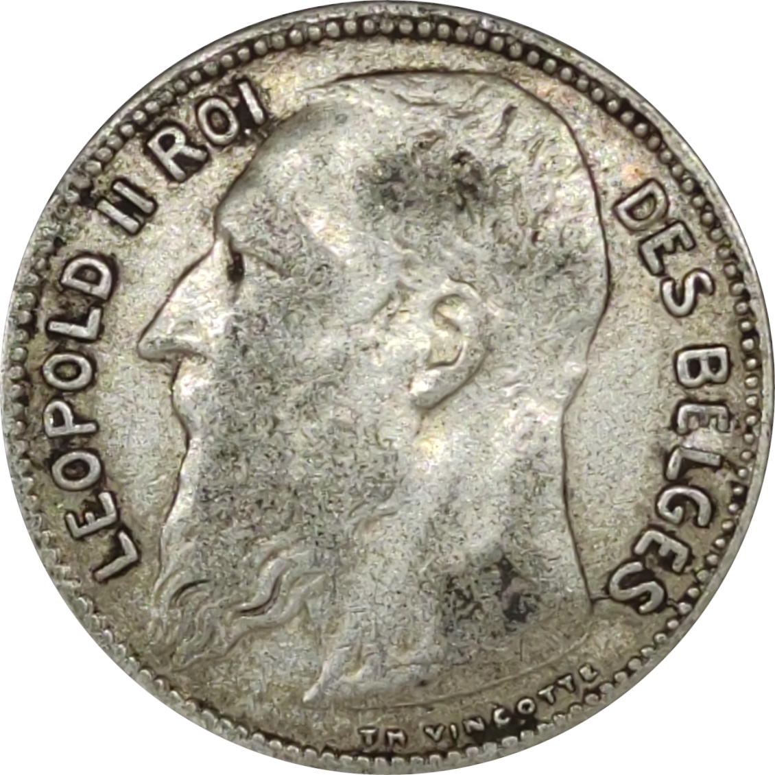 1 franc - Leopold II - Old head