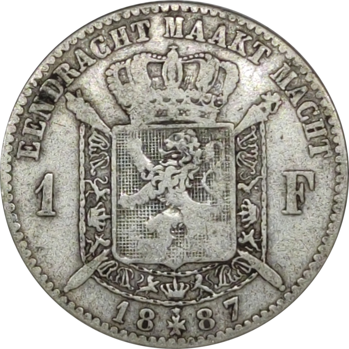 1 franc - Leopold II - Young head