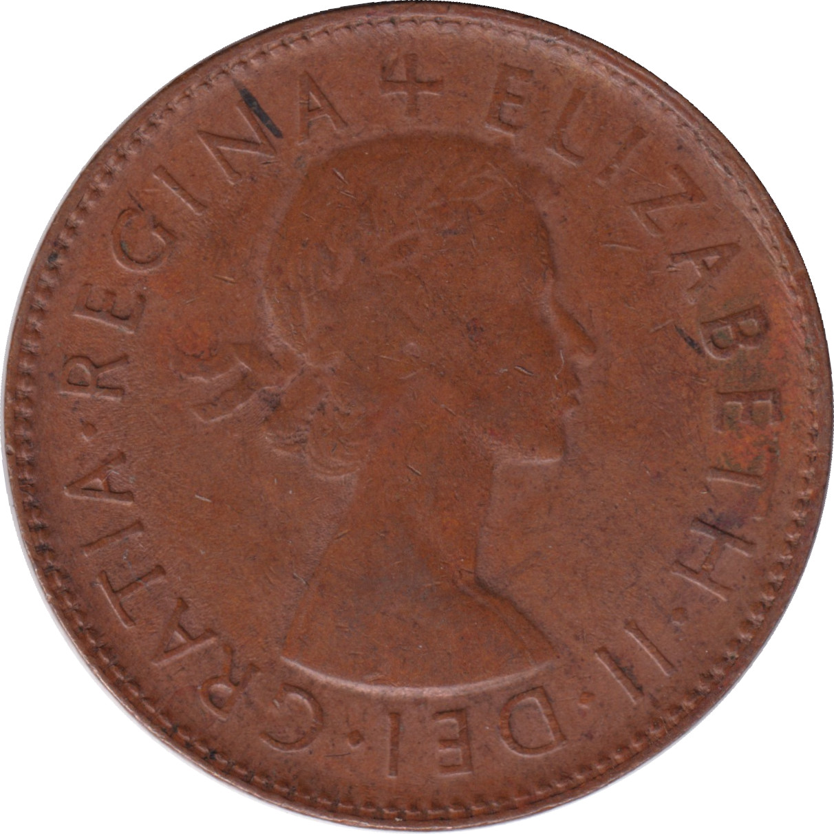 1/2 penny - Elizabeth II