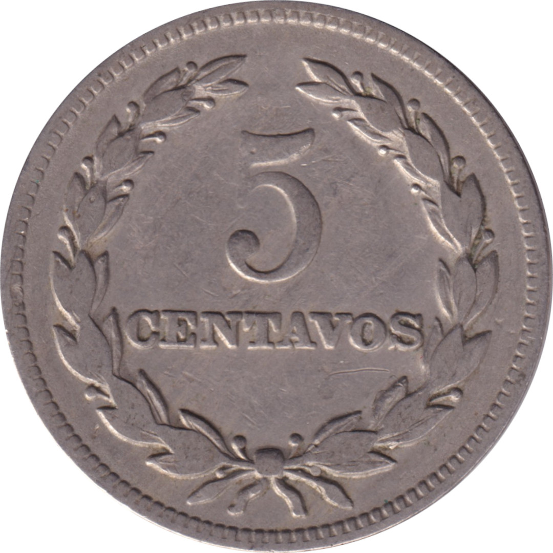 5 centavos - Francisco Morazan - Type 1
