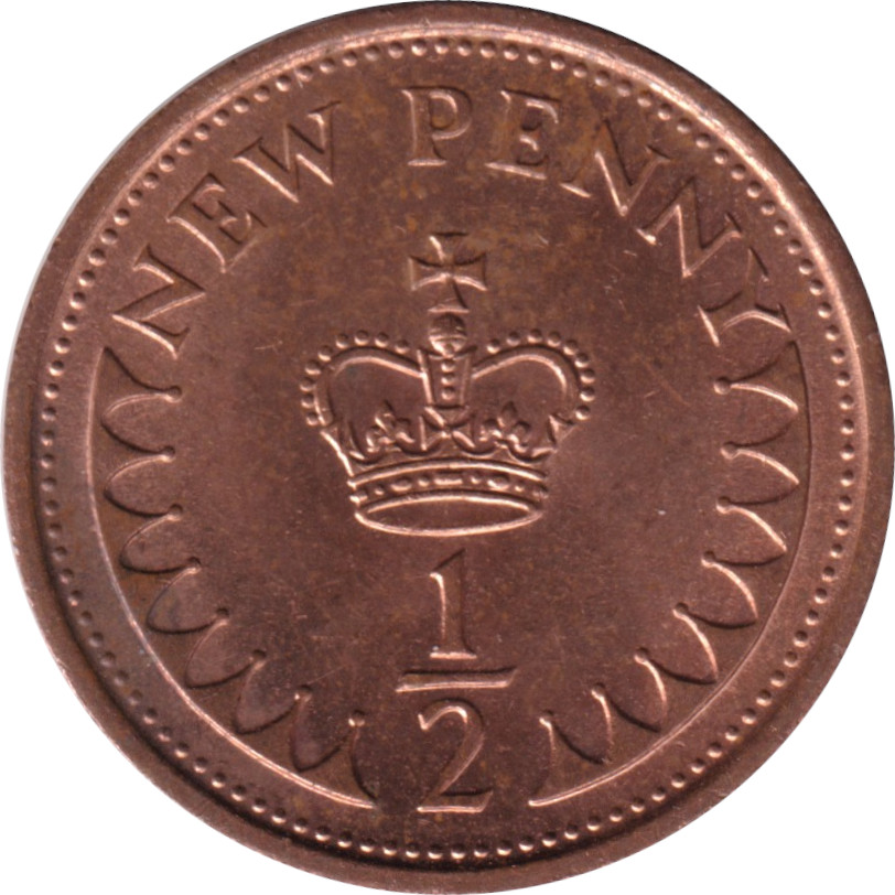 1/2 penny - Elizabeth II - Young bust
