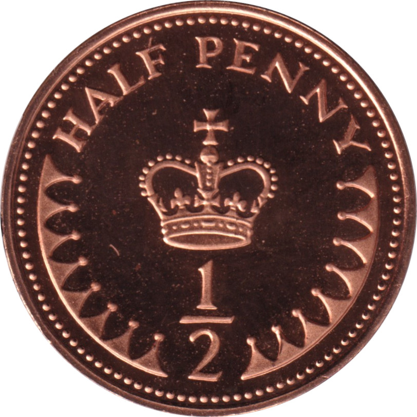 1/2 penny - Elizabeth II - Young bust