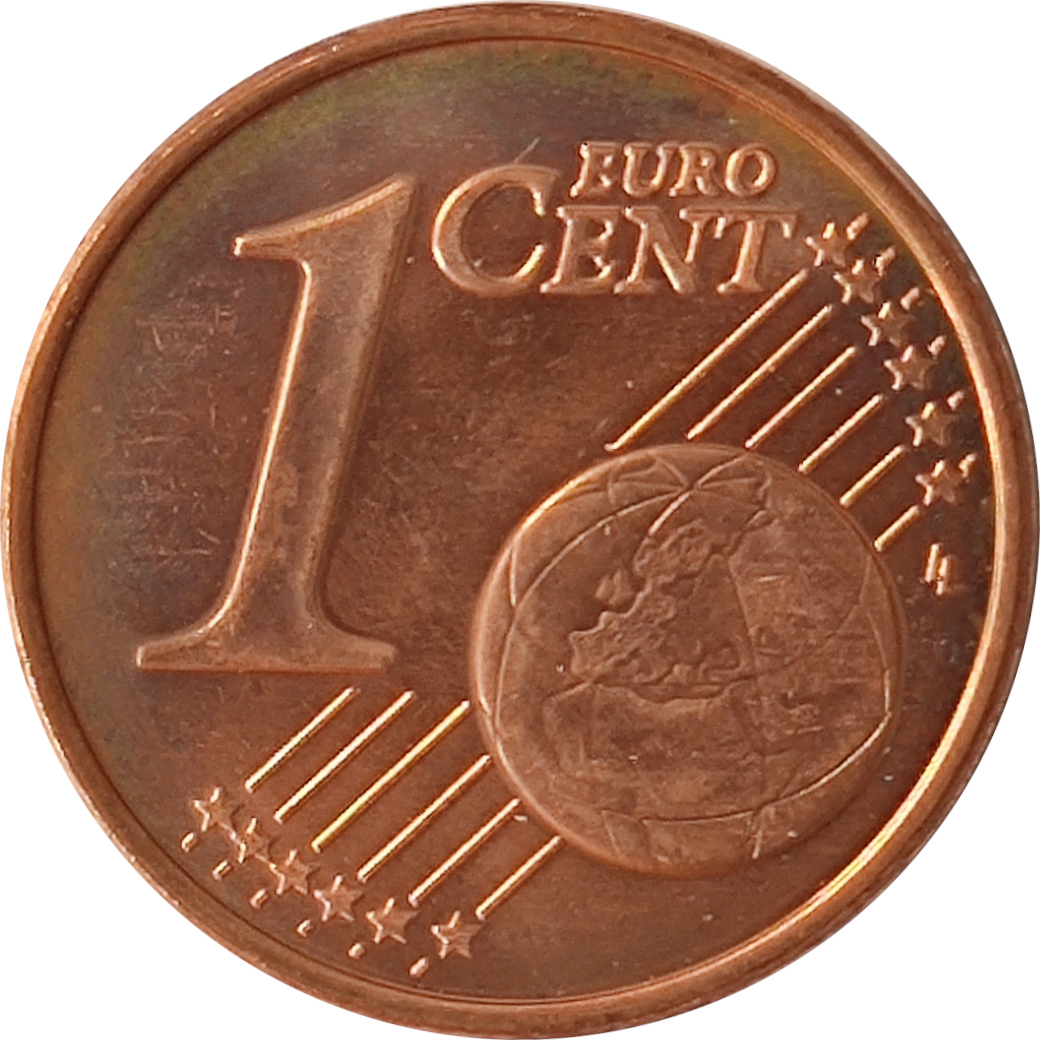 1 eurocent - Carte de l'Estonie