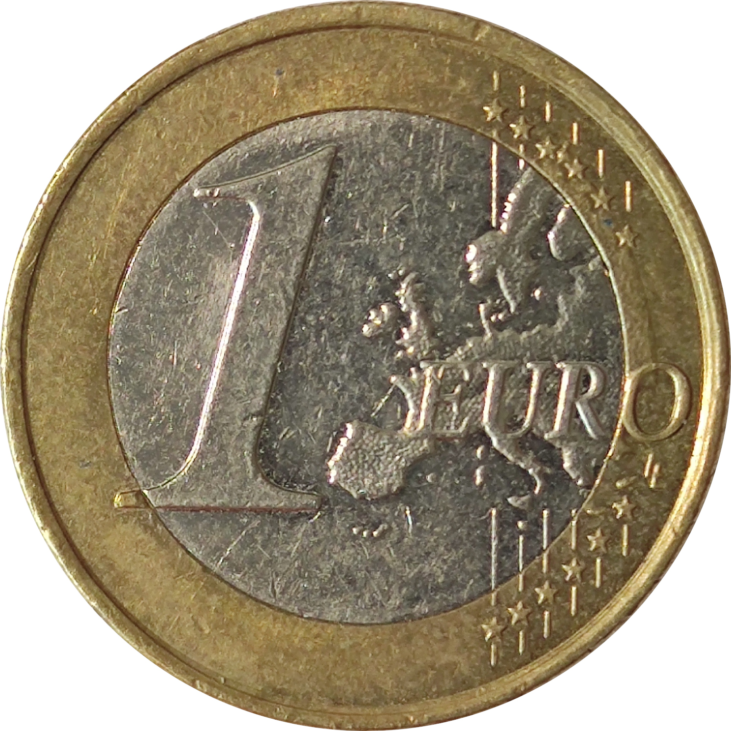 1 euro - Carte de l'Estonie