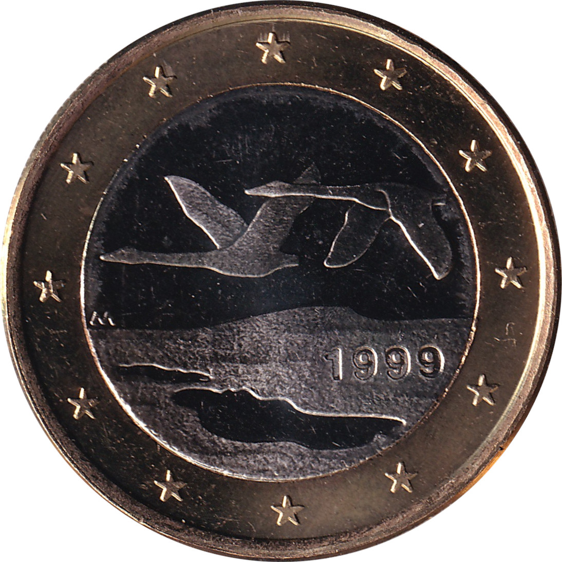 1 euro - Cygnes