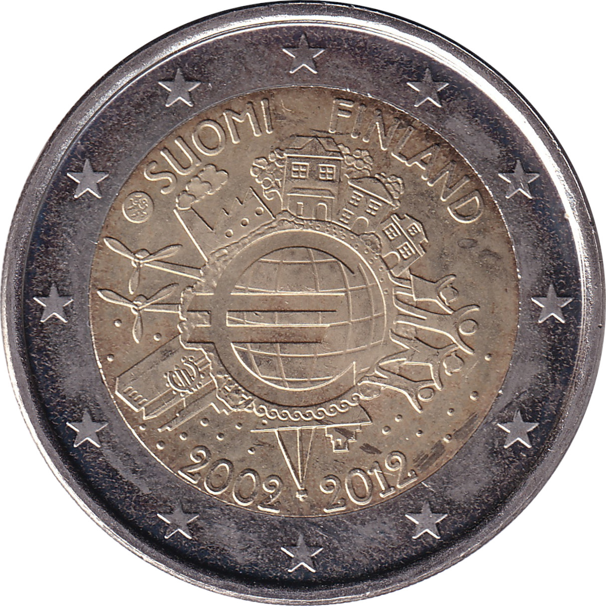 2 euro - Mise en circulation de l'Euro - Finlande