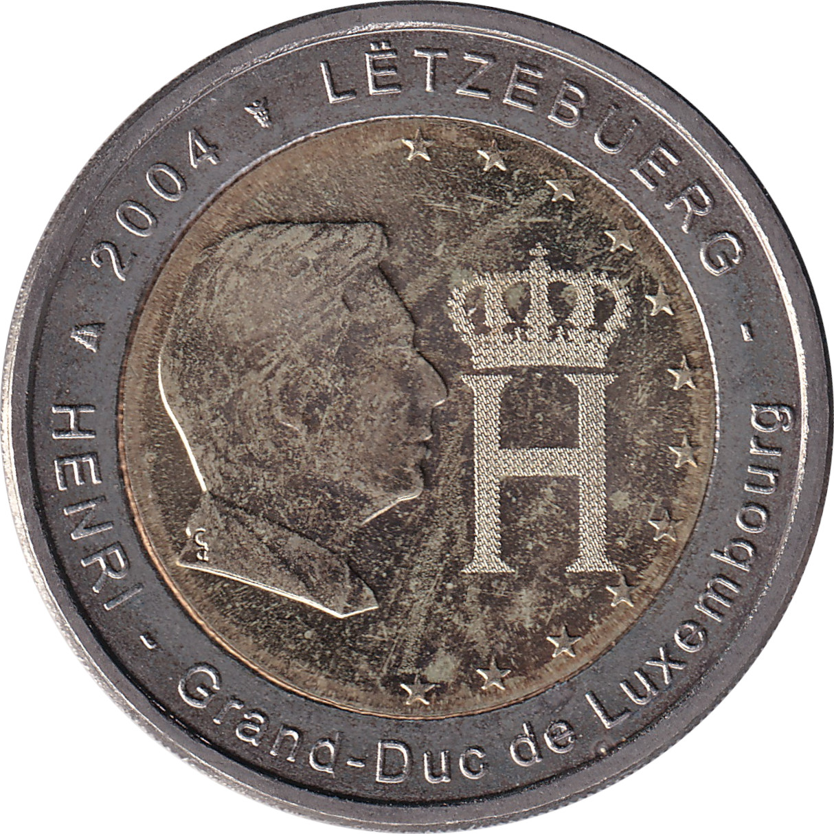 2 euro - Monogramme du Grand-Duc Henri