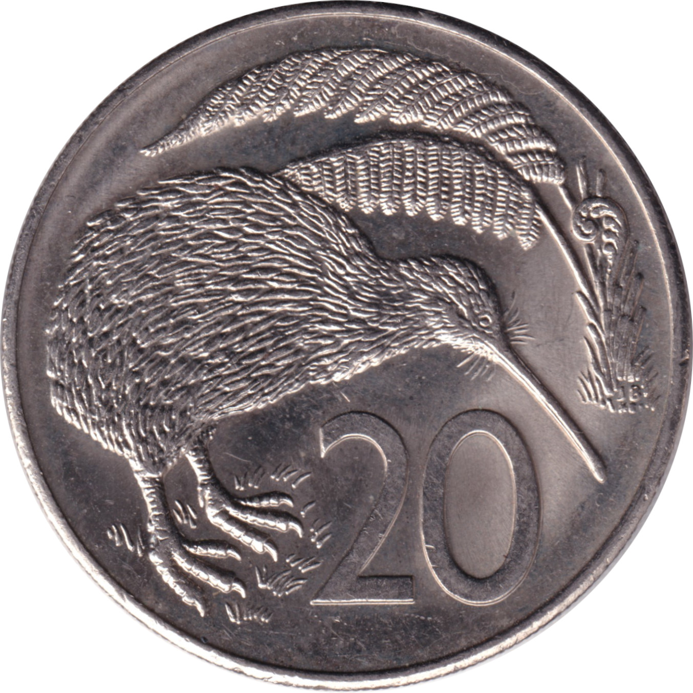 20 cents - Elizabeth II - Tête mature - Kiwi