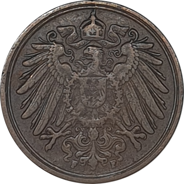 1 pfennig - Guillaume II - Aigle large
