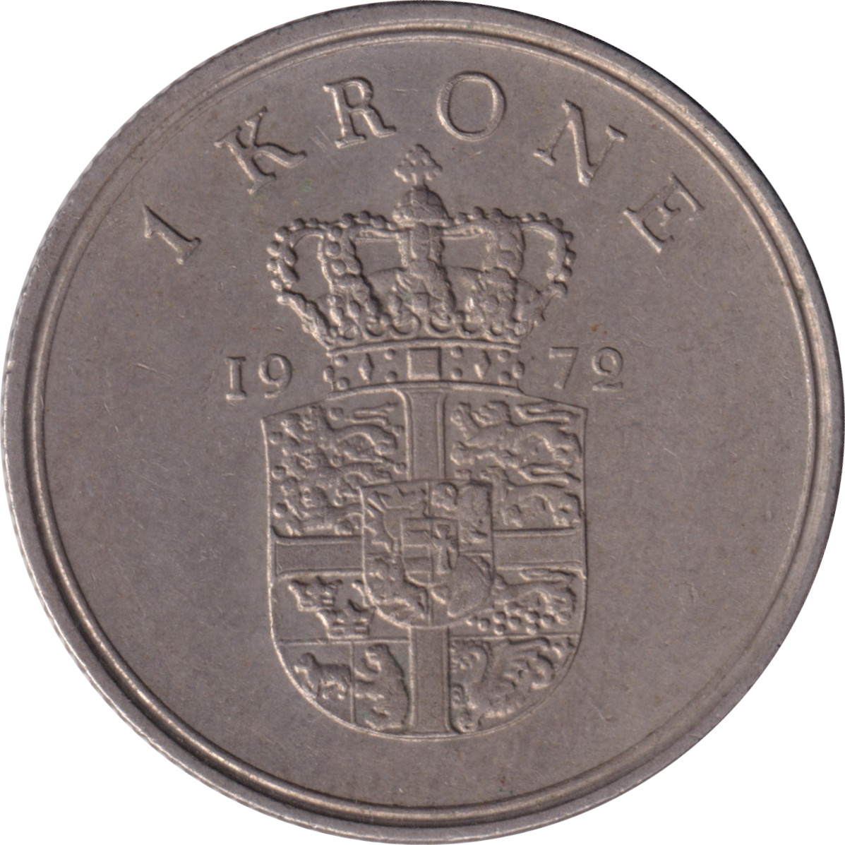 1 krone - Frédéric IX - Tête agée