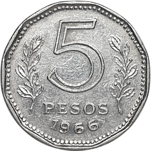 5 pesos - Sailboat