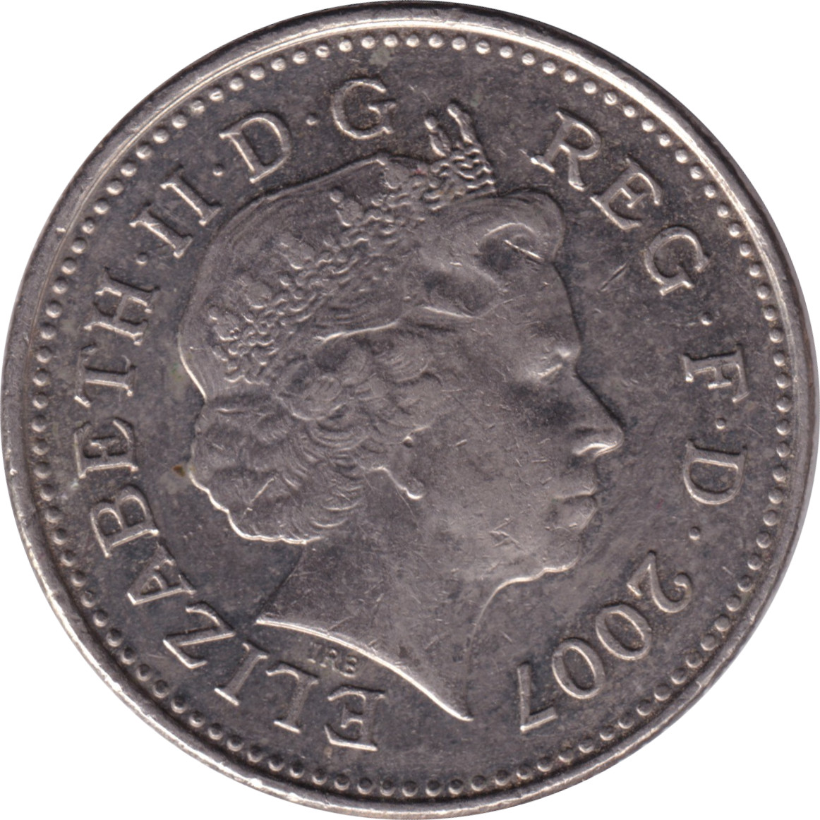 10 pence - Elizabeth II - Tête agée - Lion
