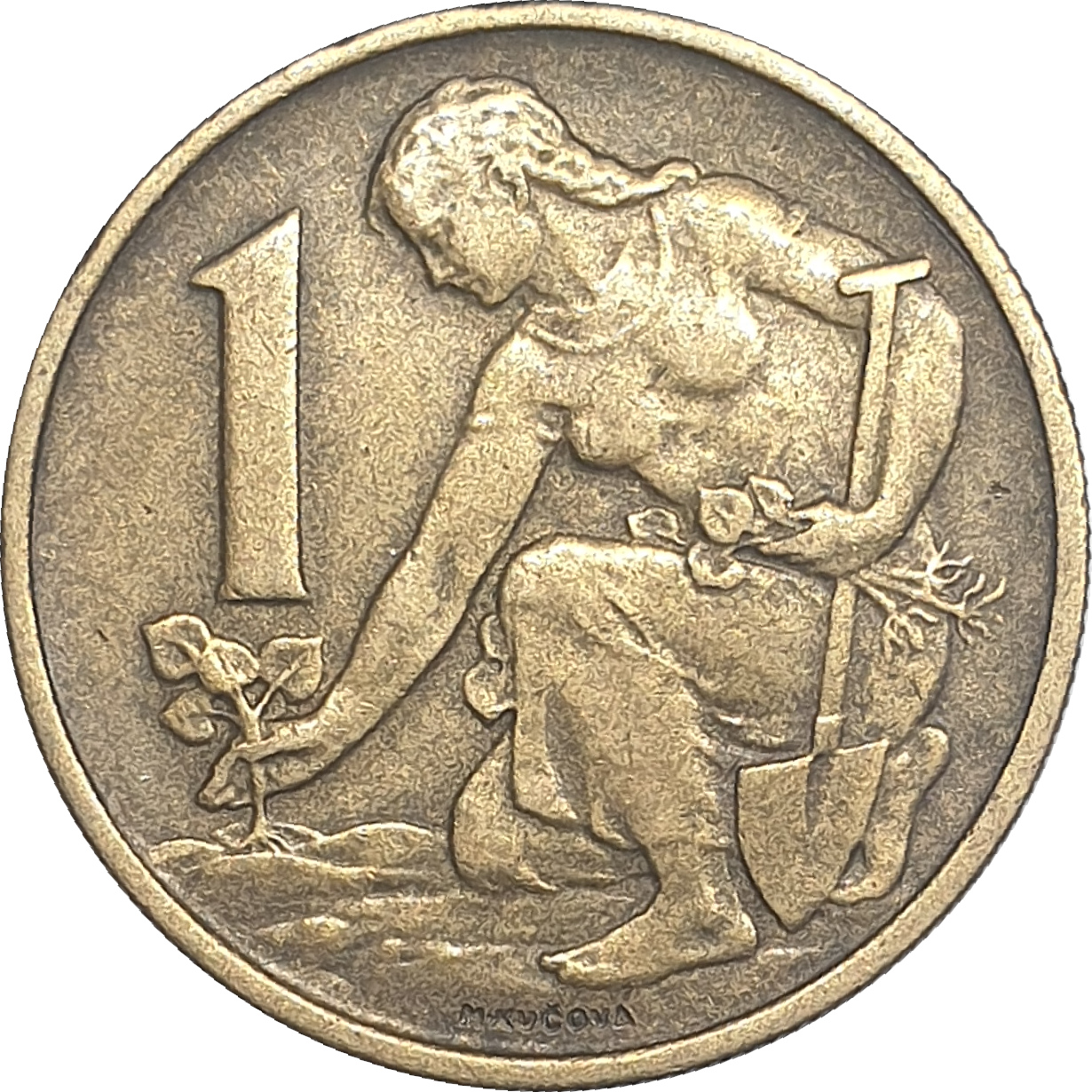 1 koruna - Free Heraldic Lion