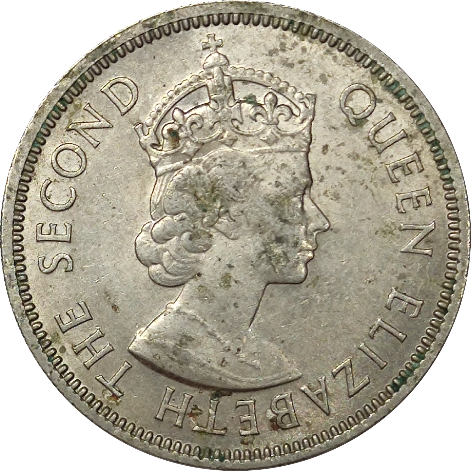 1/2 rupee - Elizabeth II