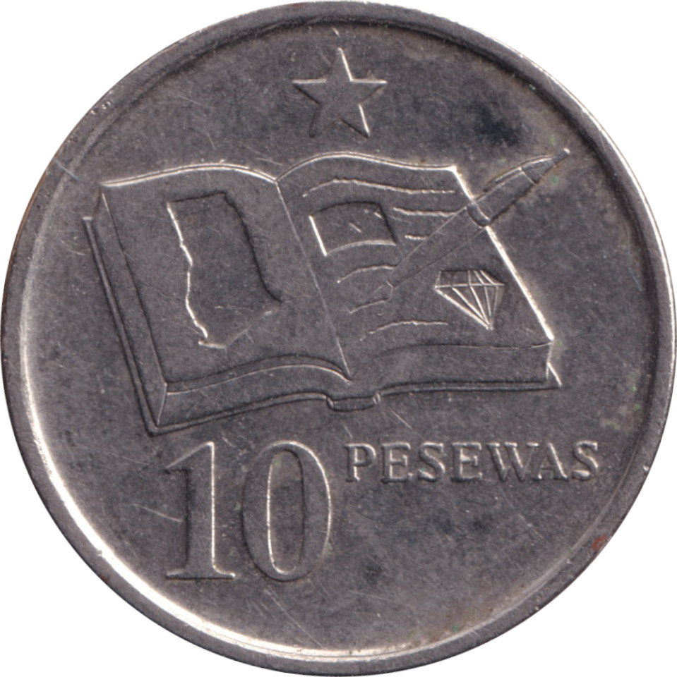 10 pesewas - Livre ouvert