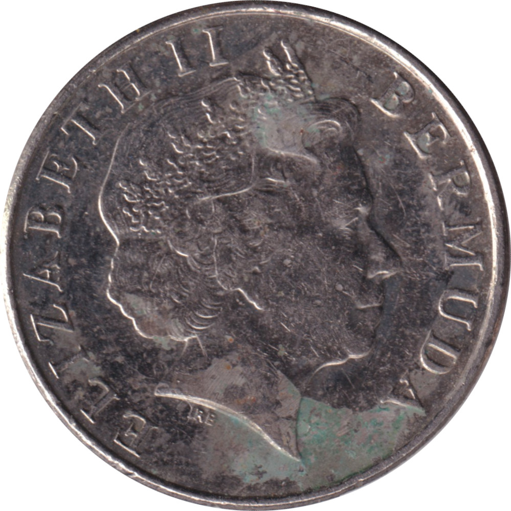 5 cents - Elizabeth II - Tête âgée