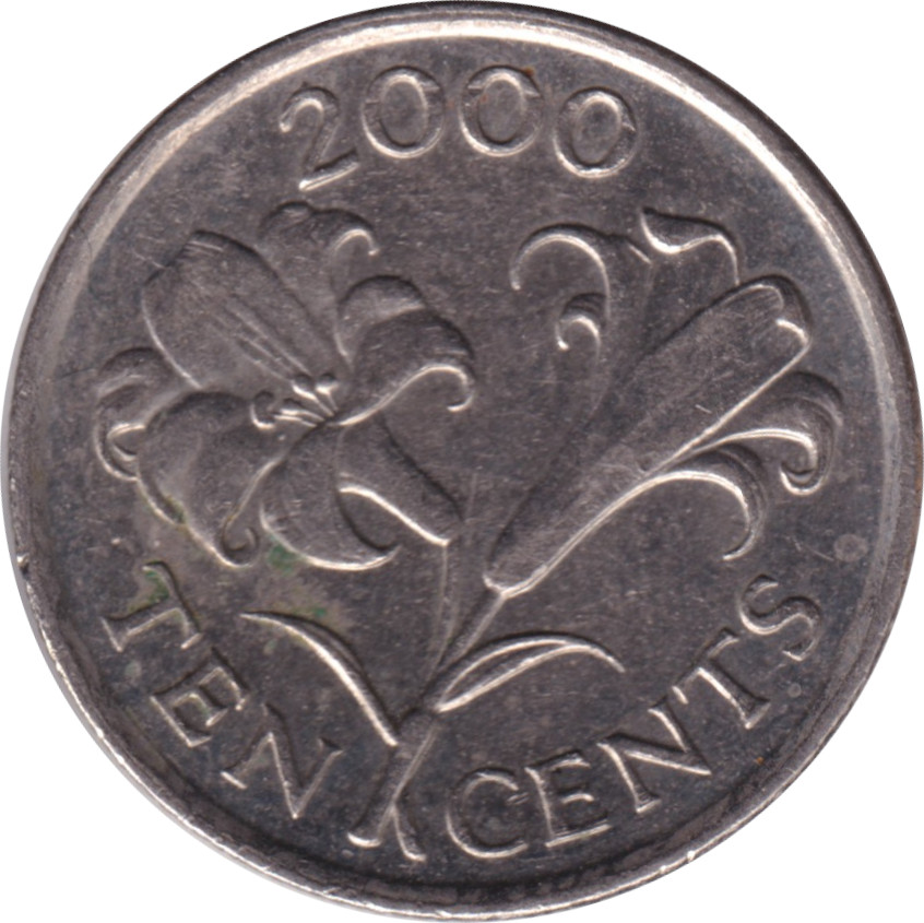 10 cents - Elizabeth II - Tête âgée