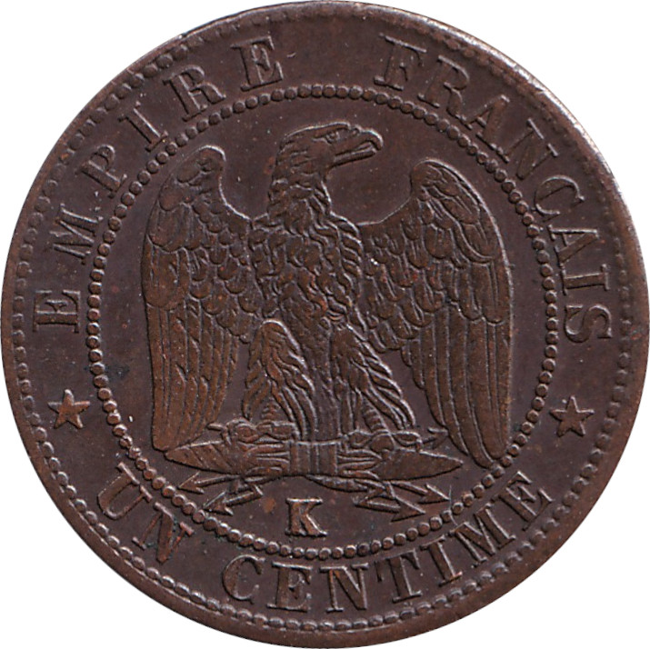 1 centime - Napoléon III - Tête laurée