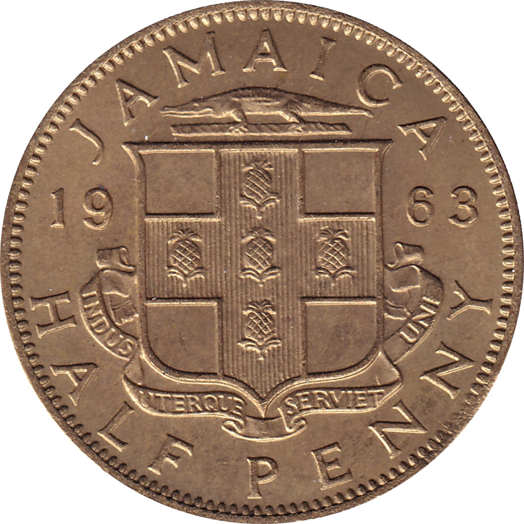 1/2 penny - Elizabeth II - Shield