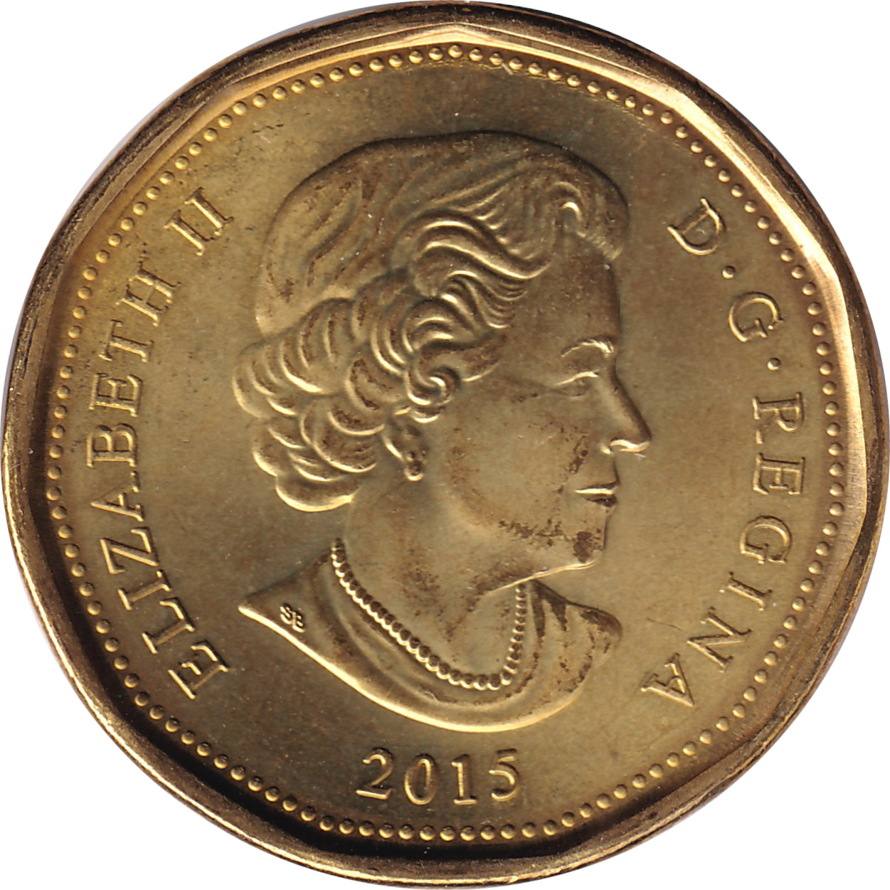 1 dollar - Elizabeth II - Tête agée - Sécurisée