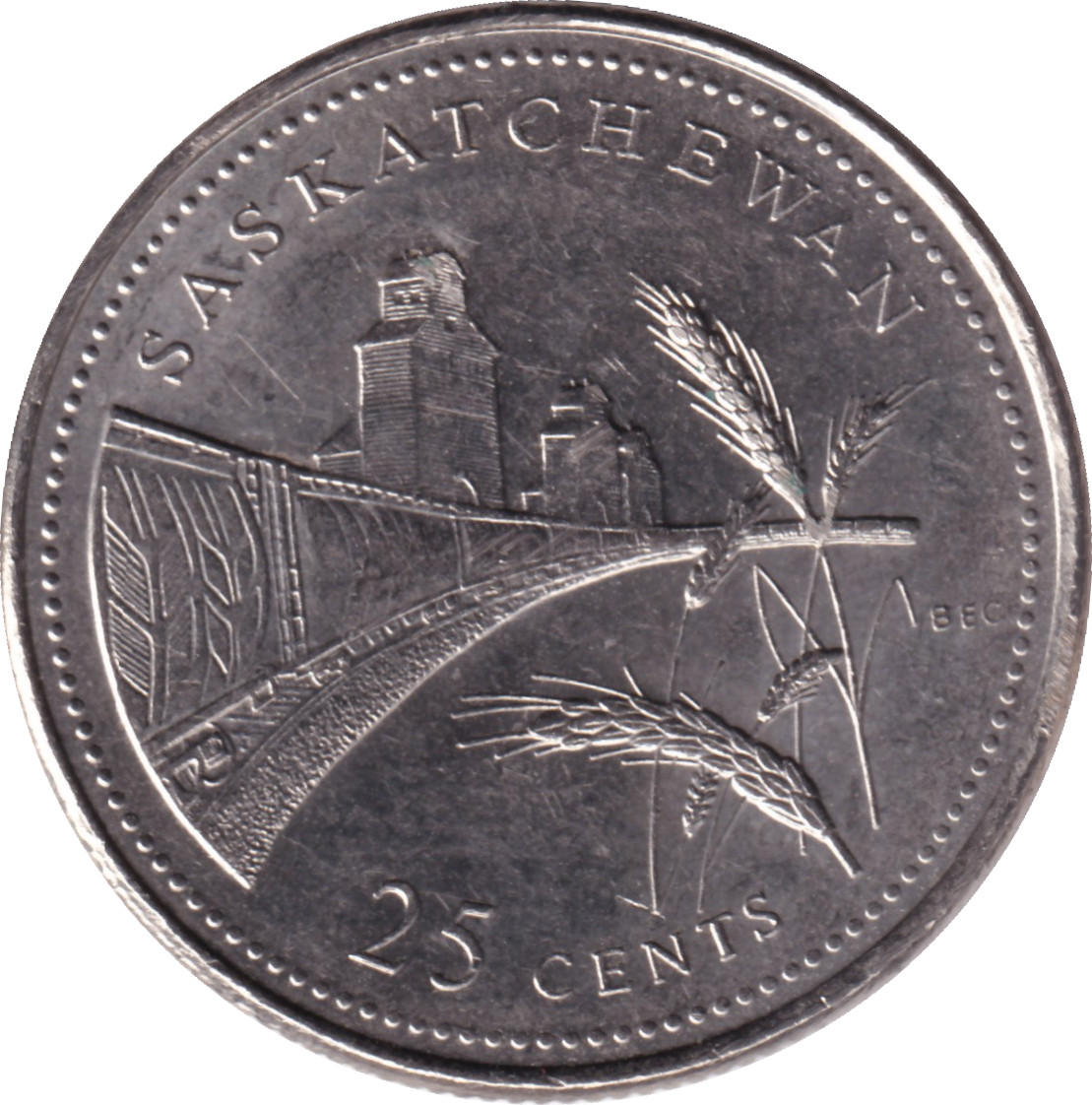 25 cents - Saskatchewan