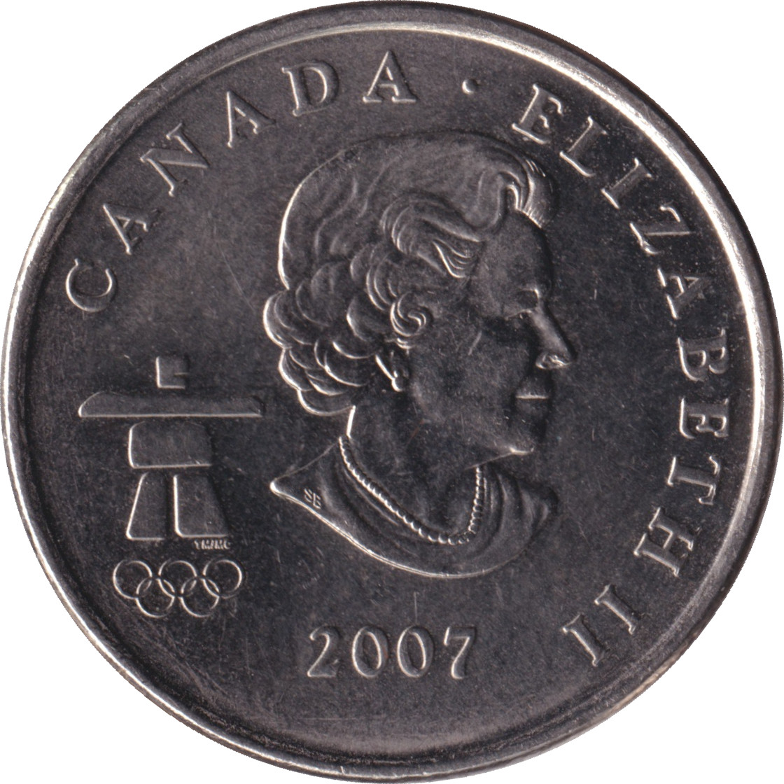 25 cents - Olympiades de Vancouver - Hockey sur glace