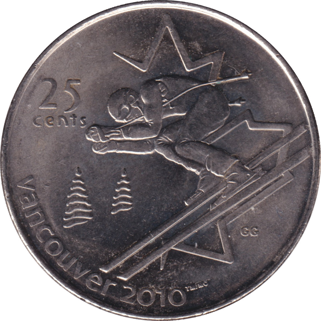 25 cents - Olympiades de Vancouver - Ski alpin