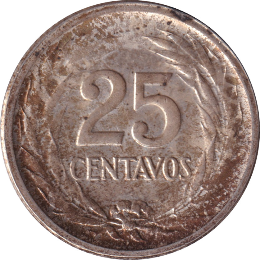 25 centavos - Jose Matias Delgado - Type 1