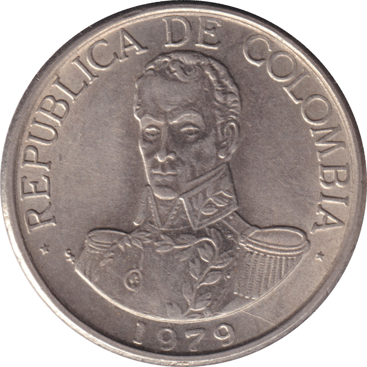 1 peso - Simon Bolivar de face