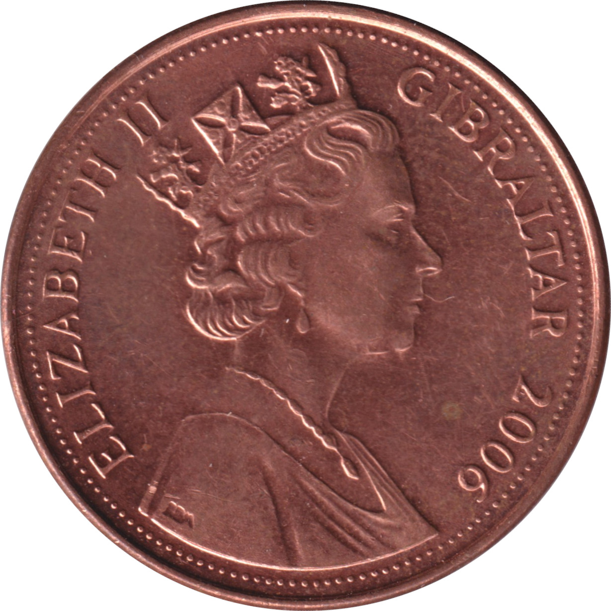 2 pence - Elizabeth II - Grand buste agé
