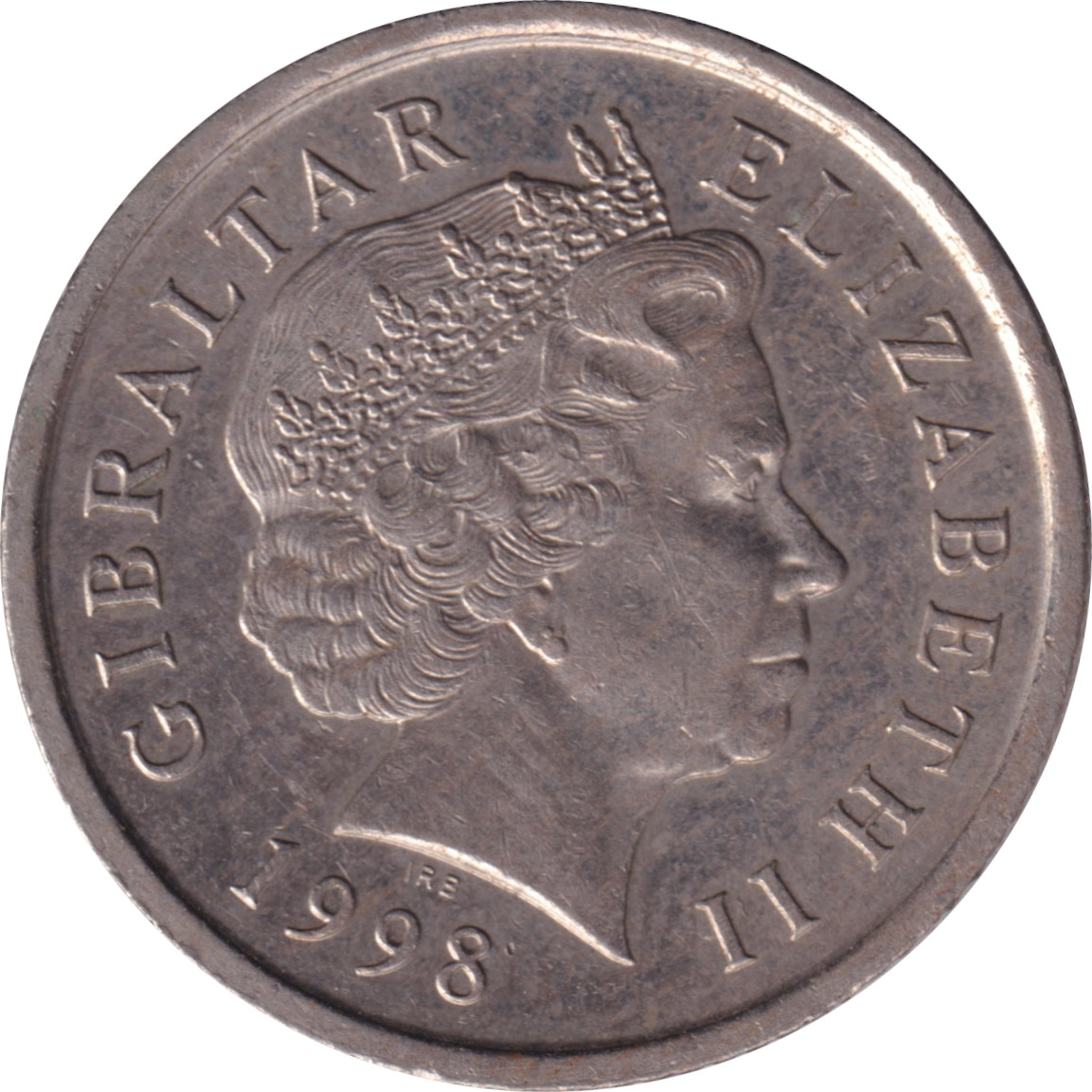 10 pence - Elizabeth II - Tête agée
