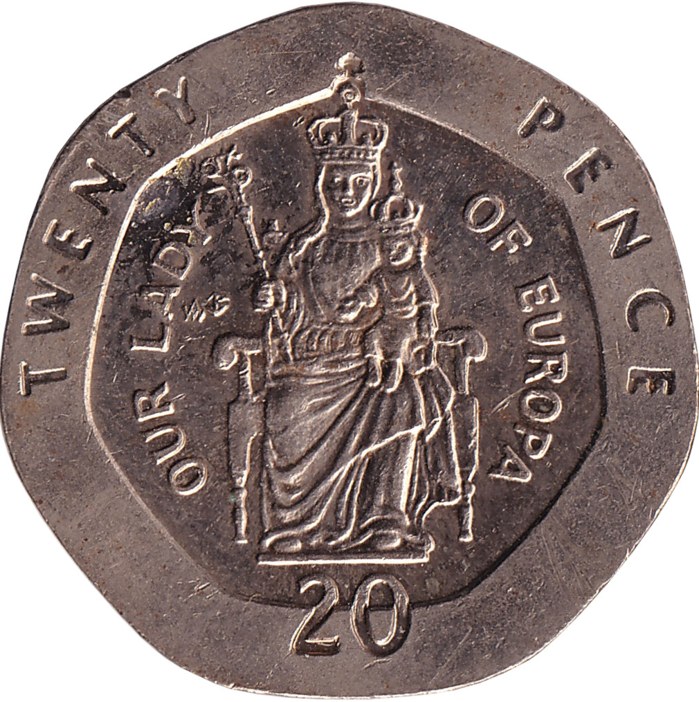 20 pence - Elizabeth II - Mature head