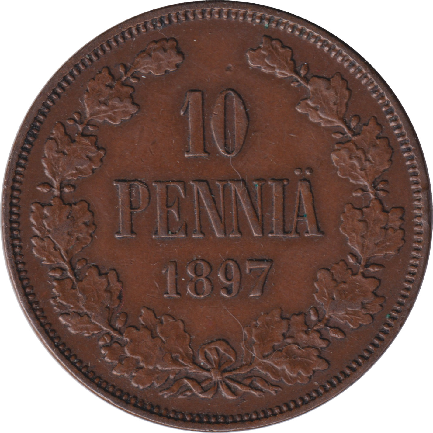 10 pennia - Nicolas II - Monogramme N II