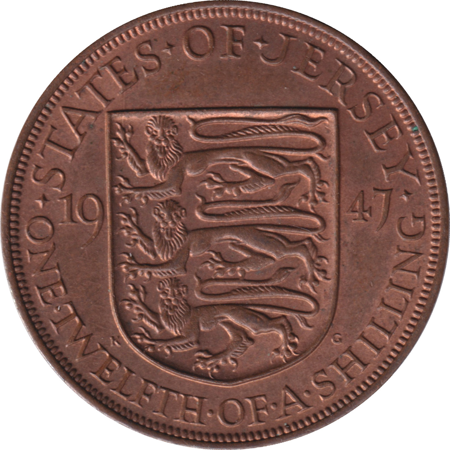 1/12 shilling - Georges VII - Blason
